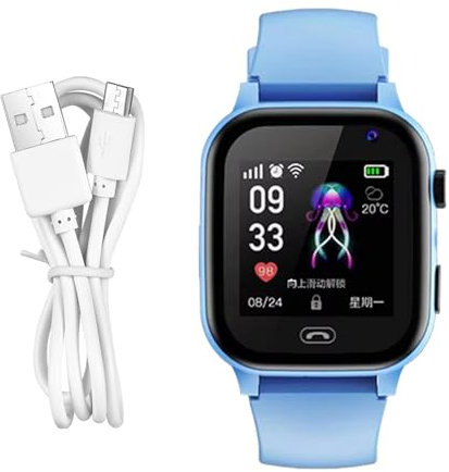 Reloj Inteligente Niño De Podómetro, 4G GPS Reloj Inteligente Niños, Smartwatch para Niños Niñas con Llamadas,Relojes Teléfono Regalos para Infantil 3-12