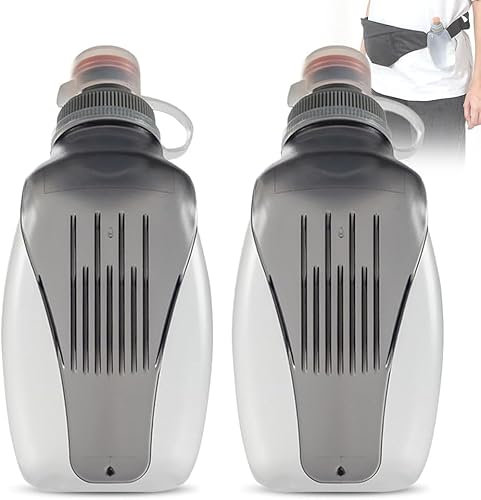 KQWVZ Trinkflasche Laufen, 2 Stück 250ml BPA-Frei Wasserflaschen Mit Klipp zum Einhängen, Tragbare Clear Trinkflasche Joggen Ideal zum Laufen, Wandern, Radfahren