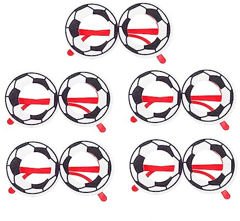 Milisten 5stücke Kreative Fußball-sonnenbrillen Im Sportliche Partybrillen Für Erwachsene Deko Für Fußballwettbewerbe Und Feiern