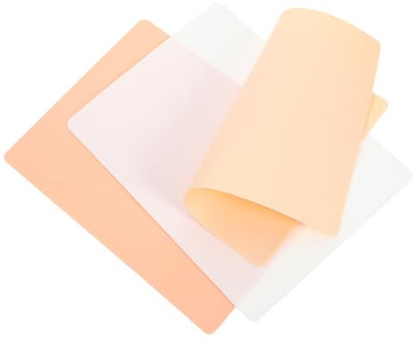 Uonlytech 3 Stück Kunstleder Lehrmaterial Übungs Make Up Modell Make Up Übungsmaske Tattoo Übungshaut DIY Übungshaut Make Up Training Gesicht Gefälschte Haut Zum Tätowieren Silicagel