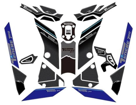 Adhesivo Adhesivo Lateral Para El Depósito De Combustible De Motocicleta Para YAMAHA Tenere 700 Antideslizantes E Impermeables Para La Almohadilla Pegatinas de Almohadilla de Tanque(Conjunto 1)