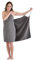 CB Home & Style Handtuchkleid Damen Badetuch mit Trägern (Anthrazit, L/XL - 90x180cm)