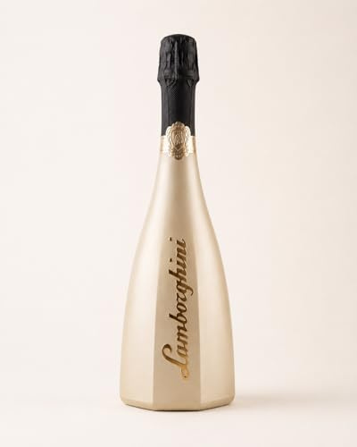 Lamborghini Ottagonale Vino Spumante 0,75L – Collezione Speciale Gold, Silver, Orange, Yellow – Metodo Charmat – MADE IN ITALY (OTTAGONALE, ICONA ORO)