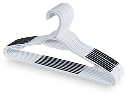 Domopak Living 8001410073716 Set 8 Kleiderbügel, Kunststoff, weiß, 0,8 x 42 x 21,5 cm