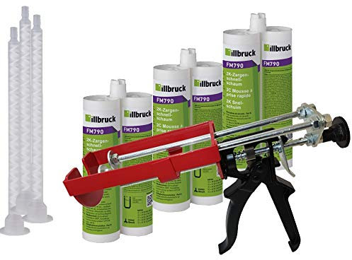 Illbruck Kombiset 3x FM790 Zargenschaum á 210ml + 2K Pistole DM21-Metall