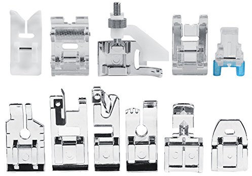 11pcs Pieds-de-biche Kit Ménage Quilting Fermeture à Glissière Marche Pied Presseur pour frère, papillon, Janome, YOKOYAM