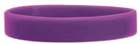 J&R - Braccialetti in Silicone, Misura Giovanile, Colori Assortiti, Confezione da 10, Viola