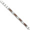 Jobo Herren-Armband Edelstahl mit Carbon 21 cm