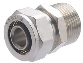 Raccord droit mâle à compression pour tube Multicouche - Filetage: 20x27 - Ø tube: 20