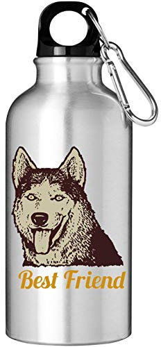 Happy Dog Mans Best Friend Frasco de botella de agua turístico