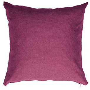 chilly pilley® Dekokissen mit Reißverschluss – Elegantes Zierkissen aus strukturierter Stoffoptik – Weiches Kissen für Sofa, Bett & Wohnzimmer (40x40 cm, Violett)