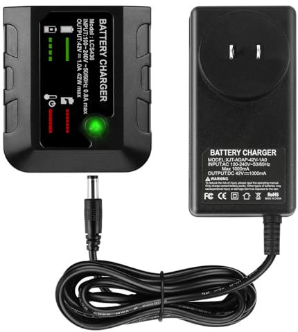 AYTXTG Chargeur de batterie 40 V LCS36 LCS40 de rechange pour Black and Decker 36 V 40 V Max Chargeur de batterie au lithium LBXR36 LBX36 LBXR2036 LBX1540 LBX2040 LBX2540 Black Decker Chargeur 40 V