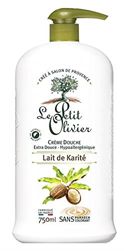 LE PETIT OLIVIER - Crème Douche Extra Douce Lait Karité 750Ml - Lot De 3 - livraison offerte