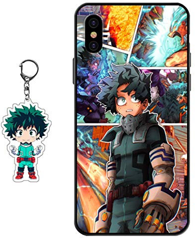 Staremeplz Compatible iPhone XS Case - Anime Figure Design with Keychain, Soft Silicone TPU Protective Phone Case