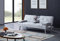 Comfy Living Crush Velvet Bluetooth Cinema Sofa Bed with Drink Cup Holder Table (Steel)