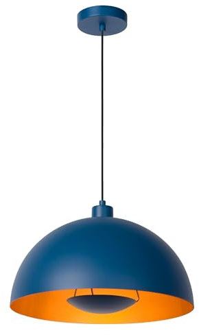 LUCIDE SIEMON - Pendelleuchten - Ø 40 cm - 1xE27 - Blau