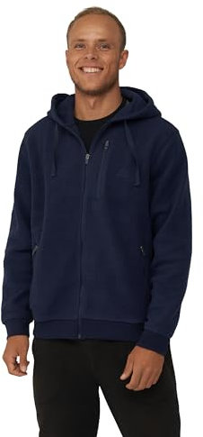 DANISH ENDURANCE Giacca Termica in Pile, Felpa Calda e Traspirante per Sci, Trekking, da Uomo, Blu Scuro, L