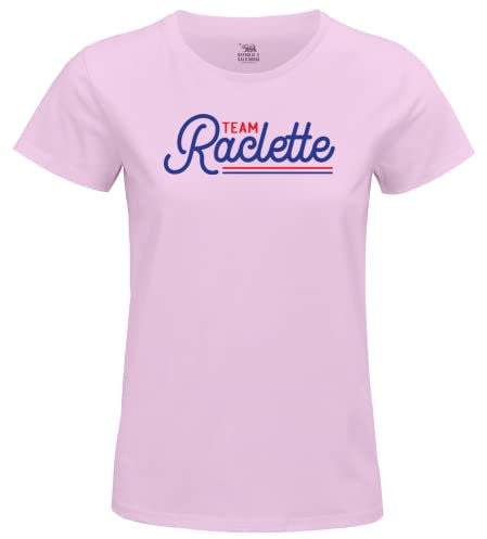 Republic Of California « Team Raclette » WOREPCZTS041 T-Shirt Femme, Rose Pale, Taille XL