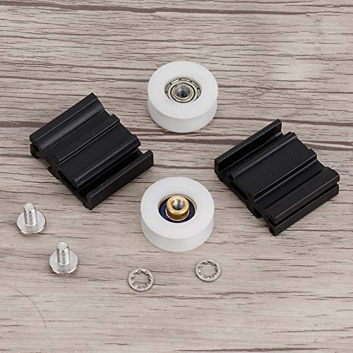 Tbest Halls Greenhouse Door Wheel Replacement Kits, 22mm Nylon Rollers for Easy Sliding, Anti-aging Design