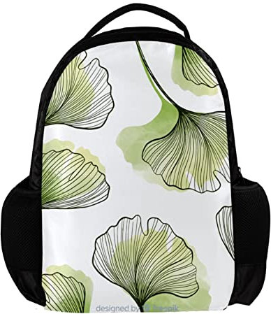Ginkgo Biloba Blatt-Rucksack für Damen und Herren, Schule, Reisen, Arbeit, Rucksack, Mehrfarbig, 27.5x13x40cm, Rucksack Rucksäcke