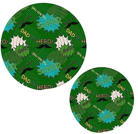 Küchen-Topflappen-Set, 2 Stück, Baumwollgarn, Untersetzer-Set, stilvolle Untersetzer für heiße Gerichte, Topfschüssel, Kaffee, heiße Topflappen, Tag, Pop-Art-Stil, Comic