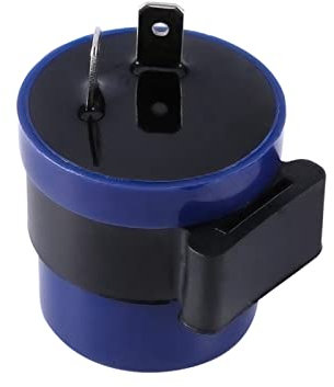 Knipperlicht Motor, 2 Poliger Blinkgeber Mit Piepton 12V Mit Kabel, 6-V-Blinker-Blinkerrelais, 2-poliges Motorrad-Motorrad-Blinker-Piepser-Relais-Blinker-Blinker, Blauer 6-V-Blinker 12 V mit Tech