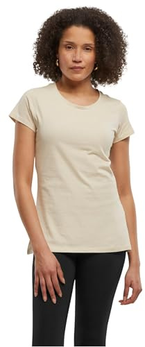 Build Your Brand Damen T-Shirt Basic Tee, Kurzarm Frauen T-Shirt mit Rundhalsausschnitt aus Baumwolle, in vielen Farben erhältlich, Größen XS-5XL