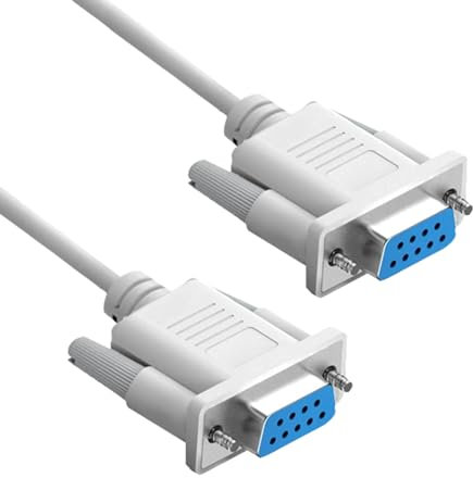 YIOVVOM Cavo di prolunga seriale DB9 RS232 femmina a femmina 9 pin DB9 cavo dritto attraverso connettore seriale a 9 pin grigio 3 m