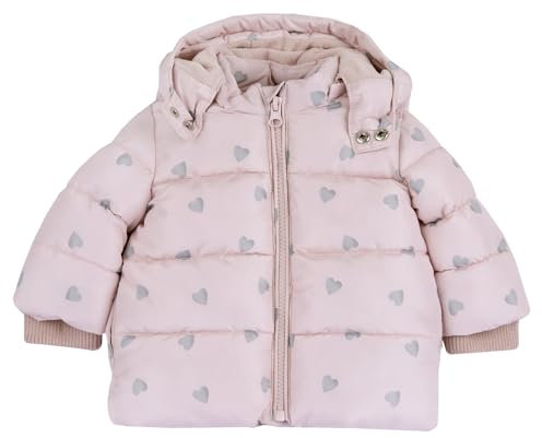 Chicco Giubbino Con Cappuccio, Caldo giubbino invernale con cappuccio staccabile Bimba 0-24, Rosa (2), 3 mesi
