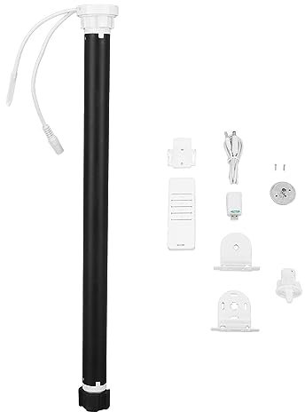 JEOZBM Roller Blind Motor Electric Roller Blind Motor Rechargeable Tent Motor Remote App Voice Control 38mm 40mm DC 7.4V
