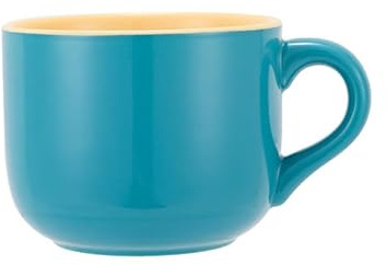 WOQIJENCV Large Capacity Ceramic Coffee Mug, 22 oz/650 ml Breakfast Mug and Soup Bowl with Handle Extra Large Cappuccino, Tea, Latte or Hot Cocoa Mug for Office and Home Use (Blue2)