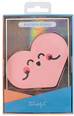 WONDEE Mr Wonderful Oportunidad Altavoz Inalámbrico con Bluetooth Rosa en Forma de Corazón, Speaker Bluetooth Divertido con 4 Horas de duración - Mr Wonderful Regalos para Mujer y Niña