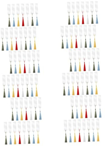 LALAFINA 90 Sets Acryl Lesezeichen DIY Lesezeichen Mit Quasten Unvollendete Lesezeichen DIY Unvollendete Lesezeichen Acryl Lesezeichen Blanko Exquisite Lesezeichen Quasten DIY