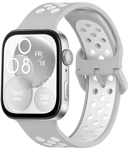 Correas Silicona para Correa Huawei Watch Fit 3,Nike Correa Reloj Repuesto Suave Transpirable para Huawei Watch Fit 3 Hombre/Mujer,Bracelet Deportiva Impermeable Ajustable para Huawei Smartwatch Fit 3