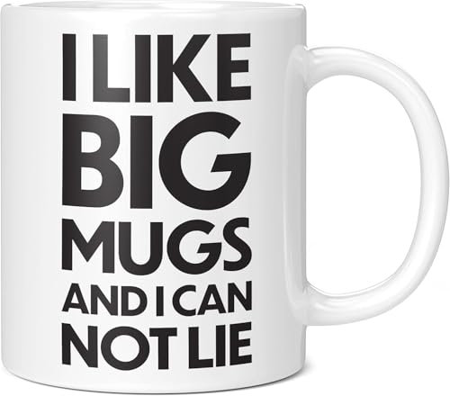 kisoyo Tasse géante avec inscription « I Like Big Mugs and I Cannot Lie Giant », tasse à thé extra large – Tasse à café en céramique, cadeau pour homme ou femme, tasse extra large et géante