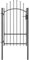 Keyroto Gartentor Einfahrtstor Zauntor Gartentor Metall Hoftor Stahl 1x2,2 m Schwarz