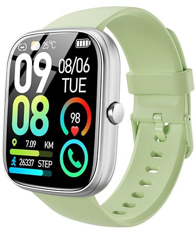 Dyurwa Smartwatch Uomo Donna,Orologio Smartwatch con Effettua/Risposta Chiamate,Sportive Smart Watch con Contapassi/24H Cardiofrequenzimetro/Sonno