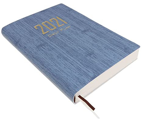 HOODANCOS 2021 A5 Effizienzplaner Notizbuch 365-management-zeitplanbuch Kalender Denim Multifunktionale Monatliche Indexseiten