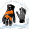 Vgo 1Paar 0℃/32°F Winter Rindsleder Arbeitshandschuhe, kaltes Wetter wasserdicht Sicherheit Arbeitshandschuhe, kalte Lagerung oder Gefrierschrank verwenden, mit warmen Polar Fleece-Futter (PU7741FLWP)