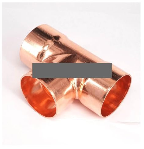 I.D 32x1.2mm Copper End Feed Euqal Tee 3 Ways Pipe Adapter Air Conditioner Refrigeration Water Heater