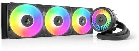 ARCTIC Liquid Freezer III Pro 360 A-RGB - Wasserkühlung PC, AIO CPU Wasserkühler, 3x120 mm, 38 mm Radiator, PWM-Pumpe, VRM-Lüfter, AMD AM5/AM4, Intel LGA1851/1700 Contact Frame - Schwarz
