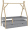 VitaliSpa Tipi-Bett Bali, Grau, 80x160 cm mit 2 Schubladen