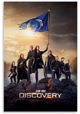NLiangJi Star Trek Discovery Retro-Filmposter, Leinwanddruck, Innendekoration, 20 x 30 cm, ohne Rahmen