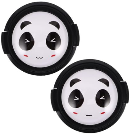Happyyami 2stücke Kameradeckelabdeckungen Mit Cartoon-Panda-Muster Objektivschutzkappe Kameraobjektivdeckel Staubschutz Für Kameraobjektive Kompatibel
