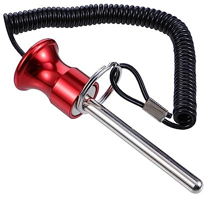 TOBBOMEY Pasador De Pila De Pesas Magnético, Pasador Selector para Equipo De Fitness, Acero Al Carbono Cabeza De Aluminio, Tamaño 8x80 Mm, Color Rojo, Accesorio Duradero para Entrenamiento Gimnasio