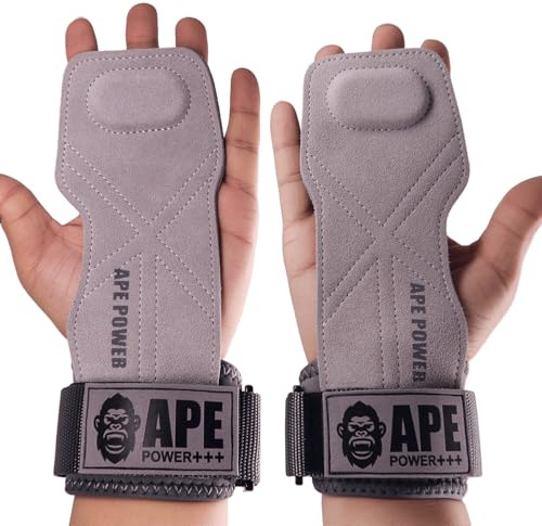 power ape Weight Lifting Gloves with Wrist Support,Gym Wrist Straps for Weightlifting and Workout,Power Weightlifting Gym Gloves,Exercise Straps,Lifting Grips Hand Straps for Men and Women