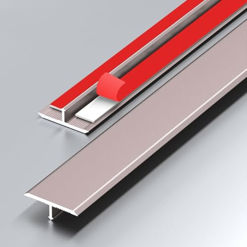 CMJYMX Selbstklebender Bodentrennstreifen, Übergangsprofil T-Profil Aluminium Für Fliesen Laminat/Parkett, Bodenübergangsstreifen, Zum Abziehen Und Aufkleben(Purple Gold,2.0cm/0.78in)