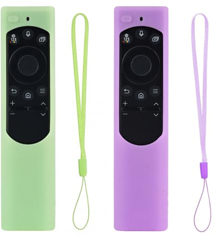 PHYNDR 2 piezas de fundas protectoras de silicona para mando a distancia Samsung BN59, compatibles con mandos de televisores Smart, antideslizantes, resistentes a los golpes