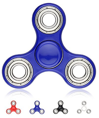 EVIDA Fidget Spinner Premium Bearing Durable Bau NON-3D Gedruckt Spinnen Glatte Langzeit Fidget Spielzeug ADHS Relief Stress Reducer Hand Spinner Ruhig (Blau)