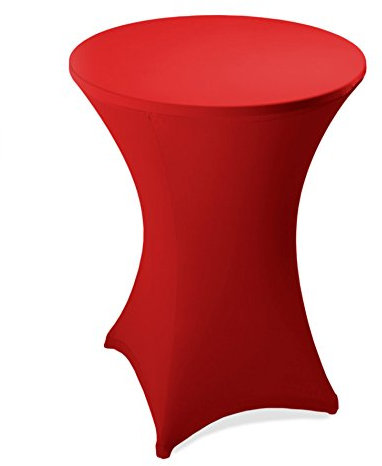 Estexo Home&Garden Stehtischhusse Ø 60,70,80 cm - versch. Farben - Stehtischhusse Stehtisch Bistrotisch Husse Tischhusse Stehtischhussen (Ø 60 cm, Rot)
